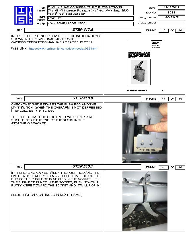 Harrison Industrial Services Inc. AC-2 Installation Instructions Page 15
