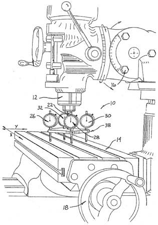 United States Patent 4,406,069 - Perpendicularity indicator for machine tool and method of operation by Michael H. Clement