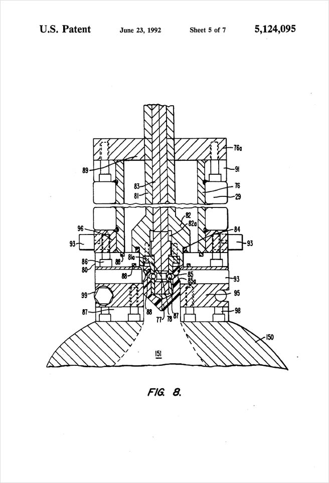 United States Patent 5,124,095 - Process of injection molding thermoplastic foams - Figure 8 by Michael H. Clement