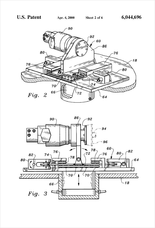 United States Patent 6,044,696 - Apparatus for testing and evaluating the performance of an automobile - Figures 2 and 3 by Michael H. Clement