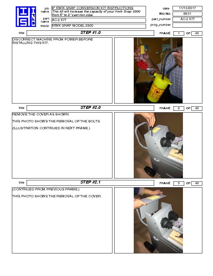 Harrison Industrial Services Inc. AC-2 Installation Instructions Page 1