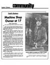 Oakland Tribune Article: Machine Shop Owner at 17