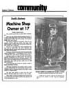 Oakland Tribune: Machine Shop Owner at 17