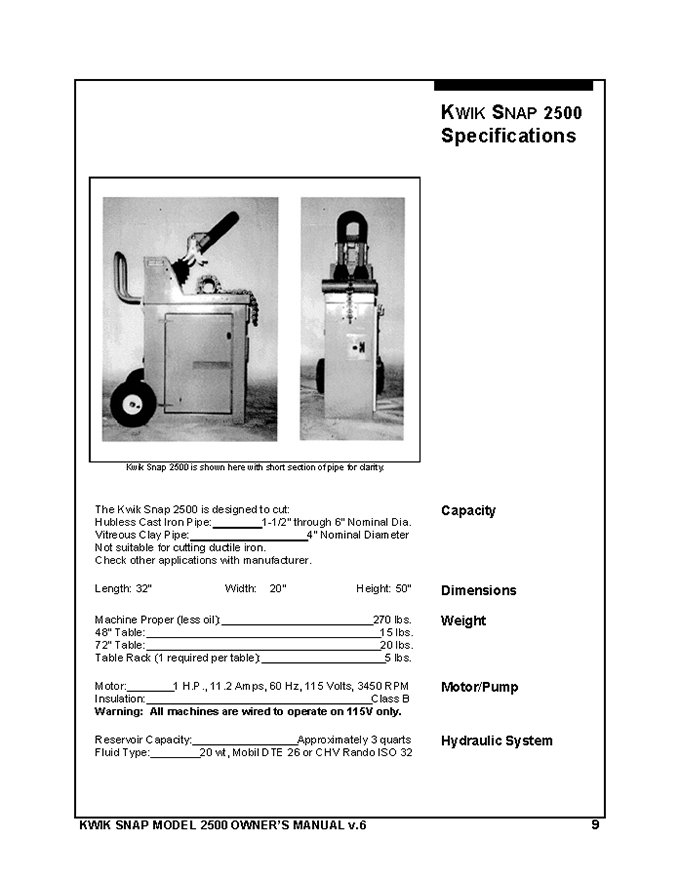 Harrison Industrial Services Inc. Kwik Snap Manual Page 9