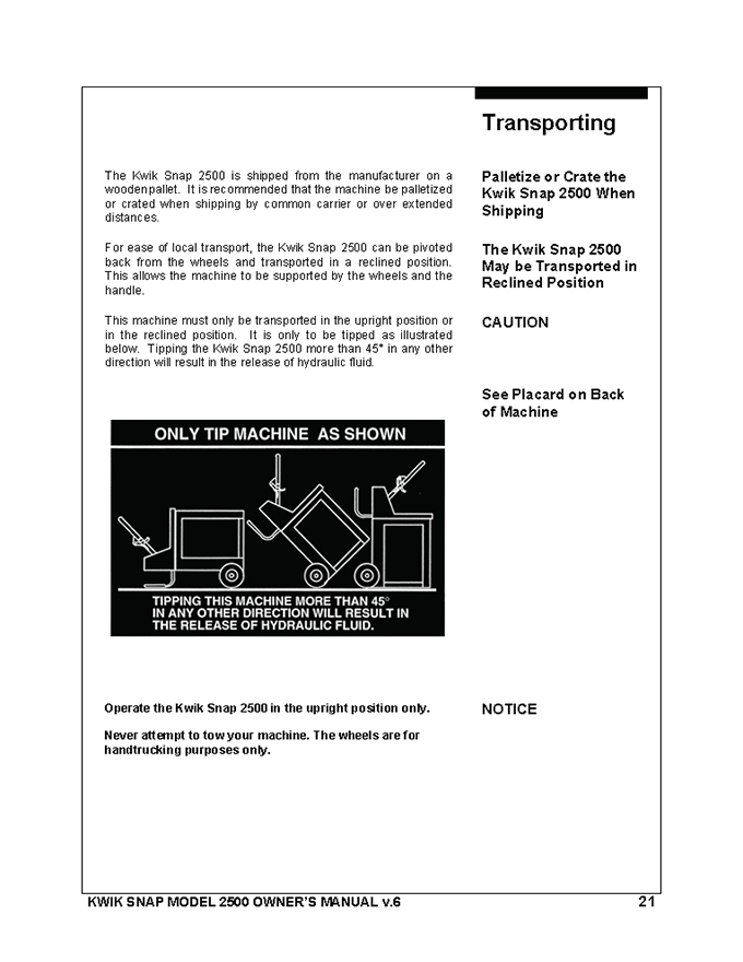 Harrison Industrial Services Inc. Kwik Snap Manual Page 21