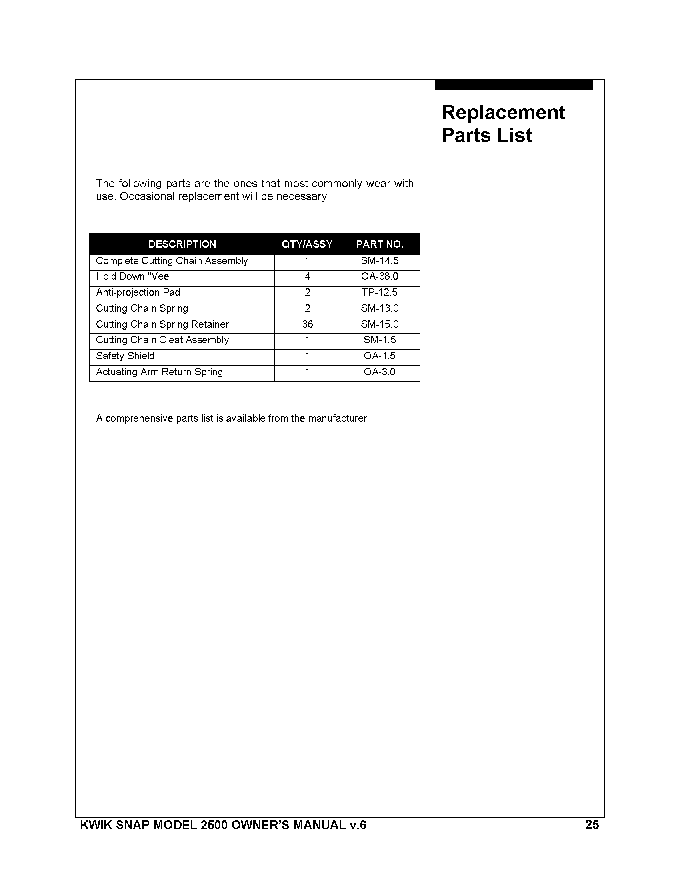 Harrison Industrial Services Inc. Kwik Snap Manual Page 25