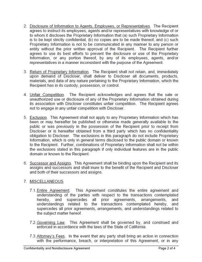 Harrison Industrial Services Inc. Confidentiality and Nondisclosure Agreement