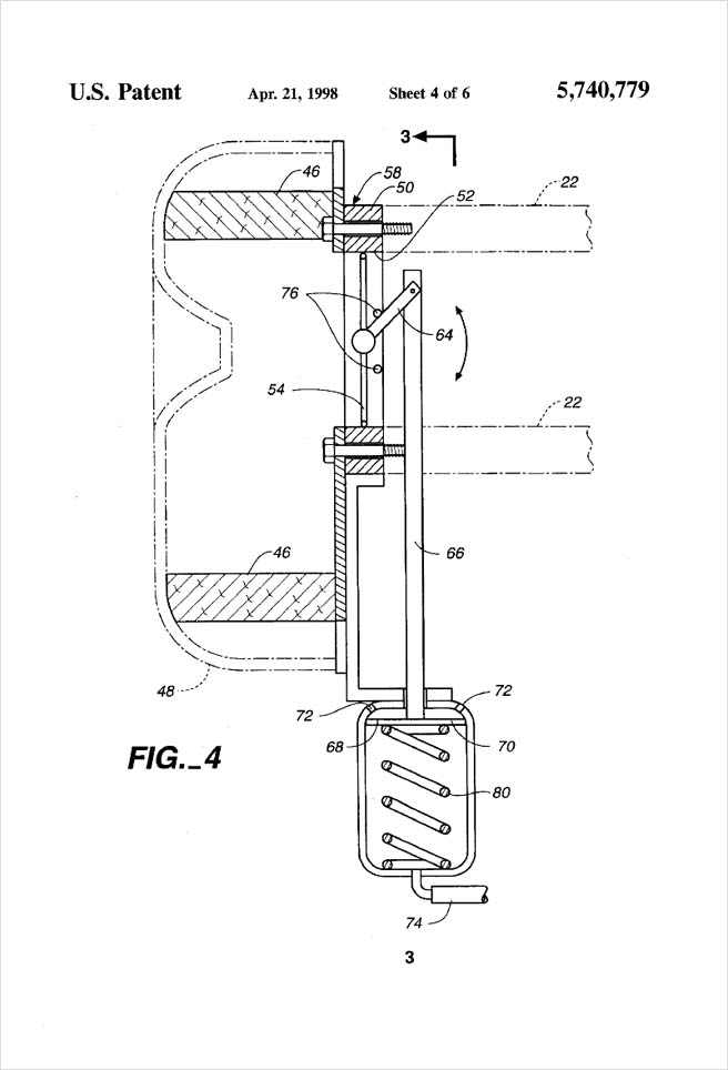 United States Patent 5,740,779 - Apparatus for reducing evaporative hydrocarbon fuel emissions from an internal combustion engine and for improving the performance thereof - Figure 4 by Michael H. Clement