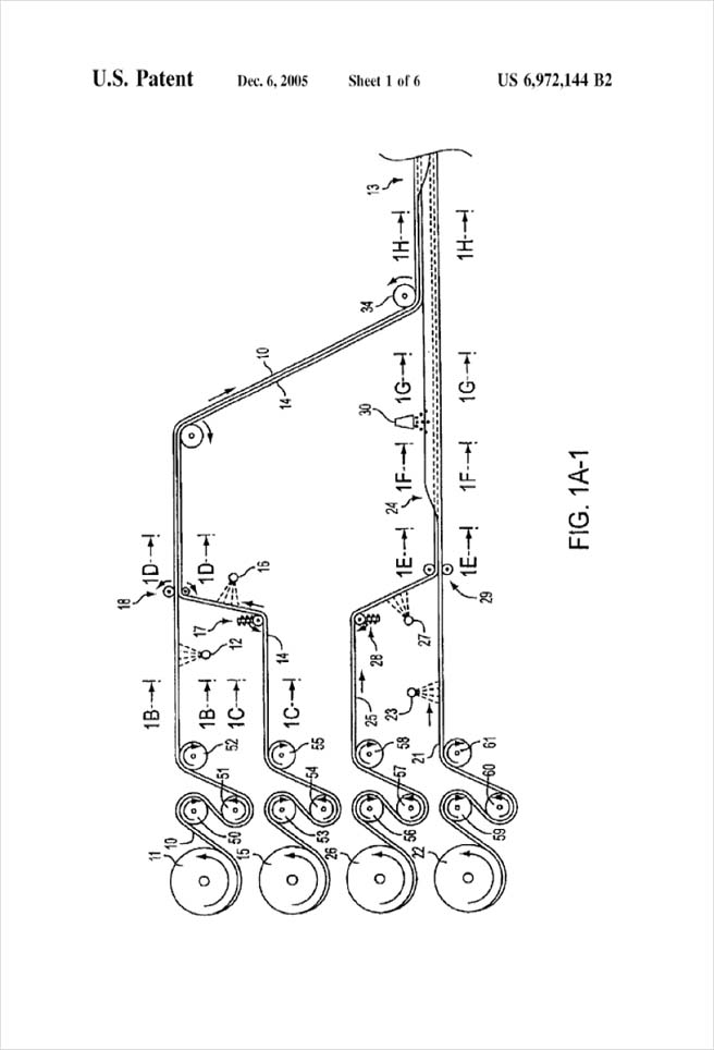 United States Patent 6,972,144 - Composite structural material and method of making same - Figure 1A-1 by Michael H. Clement