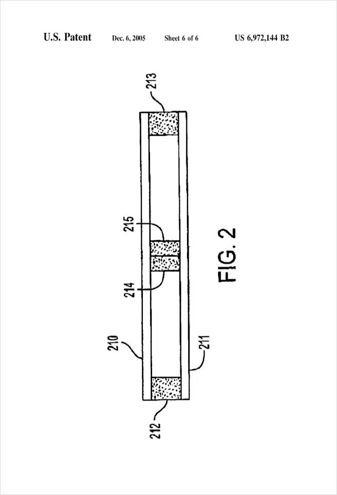 United States Patent 6,972,144 - Composite structural material and method of making same - Figure 2 by Michael H. Clement